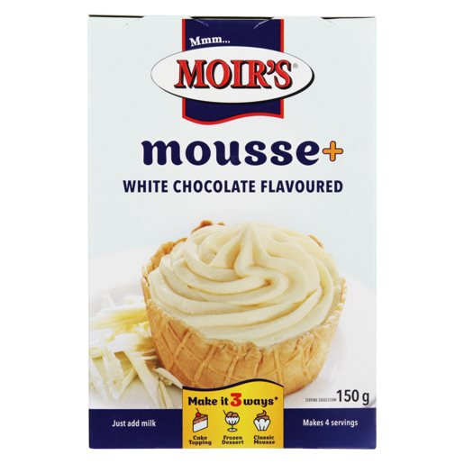 Moir's White Chocolate Flavoured Mousse 150g