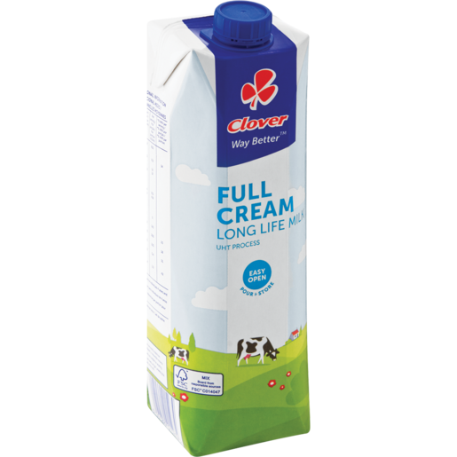 Clover UHT Long Life Full Cream Milk Carton 1L