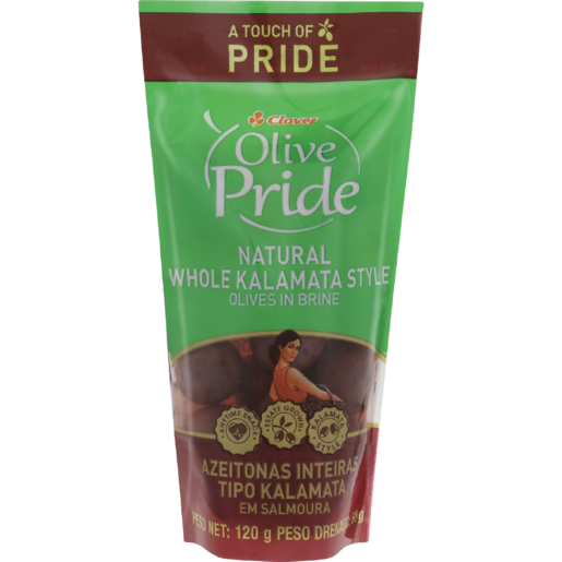 Clover Olive Pride Natural Whole Kalamata Style Olives In Brine 120g