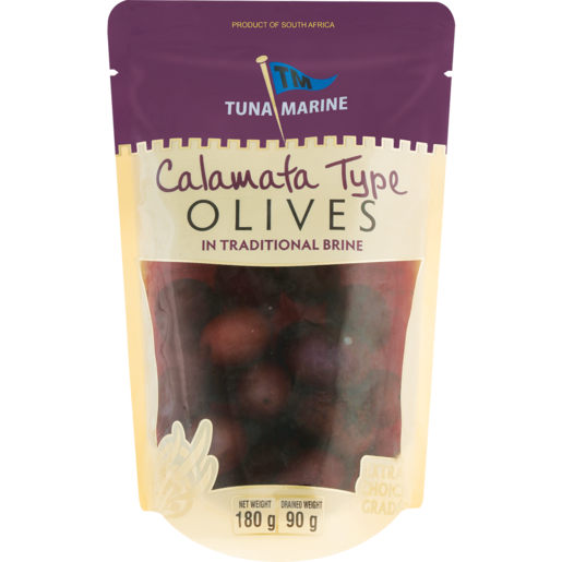 Tuna Marine Calamata Type Olives in Traditional Brine 180g