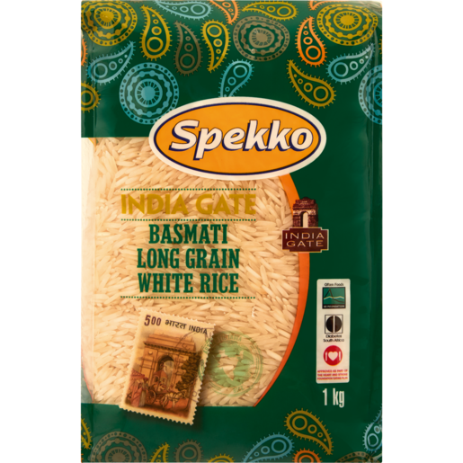 Spekko India Gate Basmati Long Grain White Rice 1kg