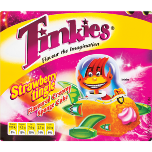 Tinkies Strawberry Tingle Flavoured Creamy Sponge Cake 6 Pack