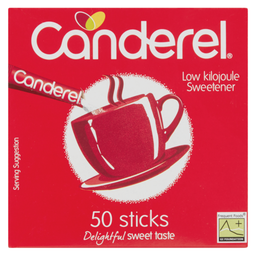 Canderel Low Kilojule Sweetener Sticks 50 Pack