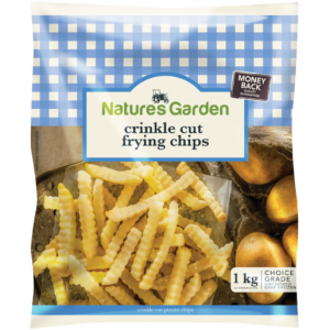 Natures Garden Frozen Crinkle Cut Frying Potato Chips 1kg