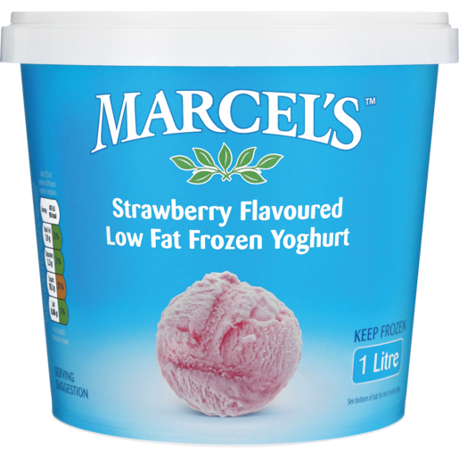 Marcel's Strawberry Flavoured Low Fat Frozen Yoghurt 1L