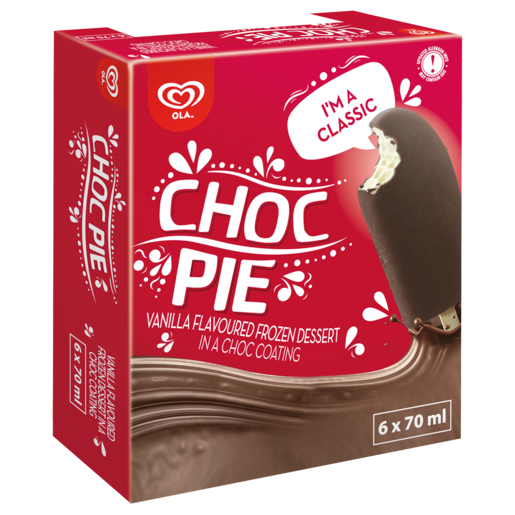 Ola Choc Pies Ice Cream 6 x 70ml