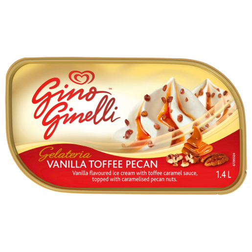 Ola Gino Ginelli Gelateria Vanilla Toffee Pecan Ice Cream 1.4L