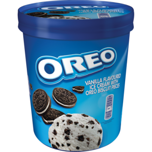 Oreo Vanilla Flavoured Ice Cream With Oreo Biscuit Pieces 480ml