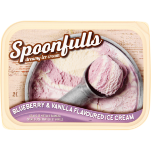 Spoonfulls Vanilla Blueberry Ice Cream 2L