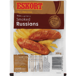 Eskort Traditional Spicy Smoked Russians 500g