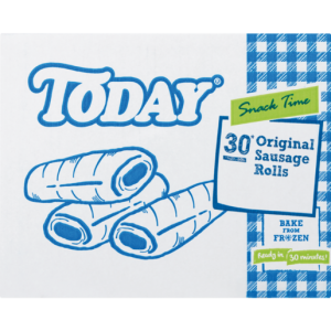 Today Frozen Beef Sausage Rolls 30 Pack