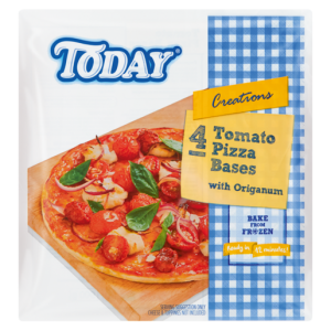 Today Frozen Family Size Tomato Pizza Bases With Origanum 760g