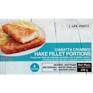 Cape Point Ciabatta Crumbed Hake Portions 400g