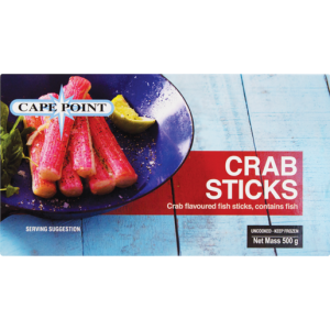 Cape Point Frozen Crab Sticks 500g