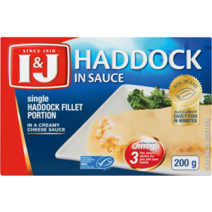 I&J Frozen Haddock Portions In A Creamy Cheese Sauce 200g