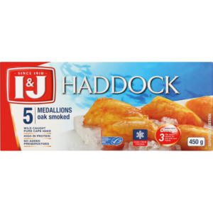 I&J Frozen Oak Smoked Haddock Medallions 450g