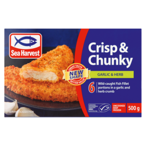 Sea Harvest Crisp & Chunky Garlic & Herb Fish Fillet 500g