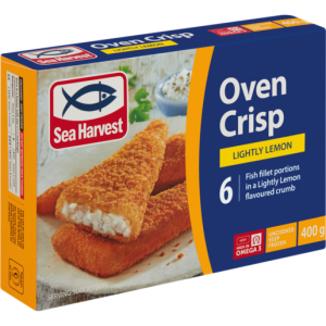 Sea Harvest Frozen Oven Crisp Lightly Lemon Crumbed Fish 400g