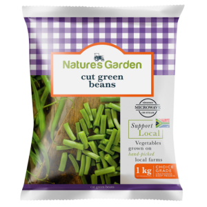 Natures Garden Frozen Plain Cut Green Beans 1kg