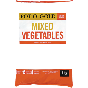 Pot O' Gold Frozen Mixed Vegetables 1kg