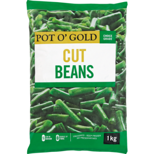 Pot O' Gold Frozen Plain Cut Beans 1kg