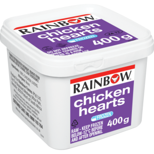 Rainbow Frozen Chicken Hearts 400g