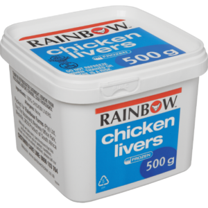 Rainbow Frozen Chicken Livers 500g