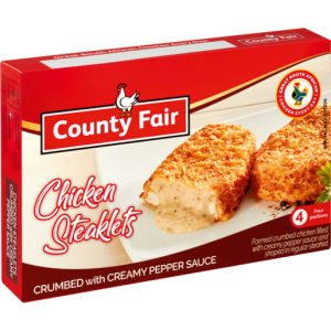 County Fair Frozen Chicken Steaklet With Pepper Sauce 400g