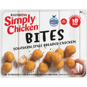 Rainbow Simply Chicken Southern Style Breaded Chicken Bites 350g