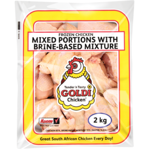 Goldi Chicken Frozen Mixed Chicken Portions With Brine Based Mixture 2kg