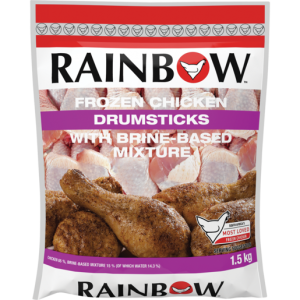 Rainbow Frozen Chicken Drumsticks With Brine Based Mixture 1.5kg