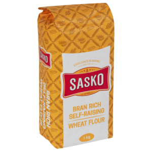 Sasko Bran Rich Self-Raising Wheat Flour 1kg