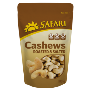 Safari Roasted & Salted Cashews 100g