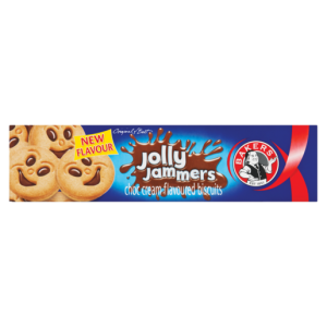 Bakers Jolly Jammers Choc Cream Flavoured Biscuits 200g