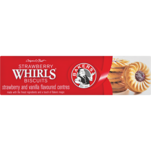 Bakers Strawberry Whirls Biscuits 200g