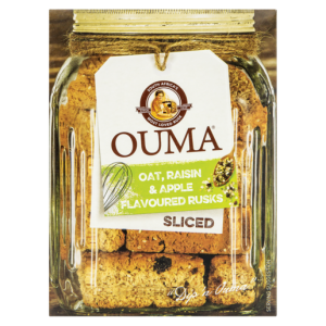 Ouma Oat, Raisin & Apple Flavoured Sliced Rusks 450g