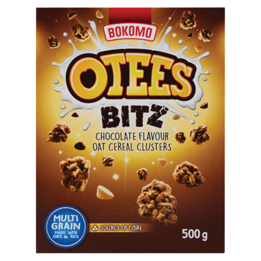 Bokomo Otees Bitz Chocolate Flavoured Oat Cereal Clusters 500g