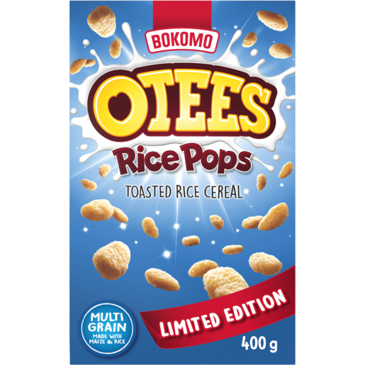 Bokomo Otees Rice Pops Toasted Rice Cereal 400g