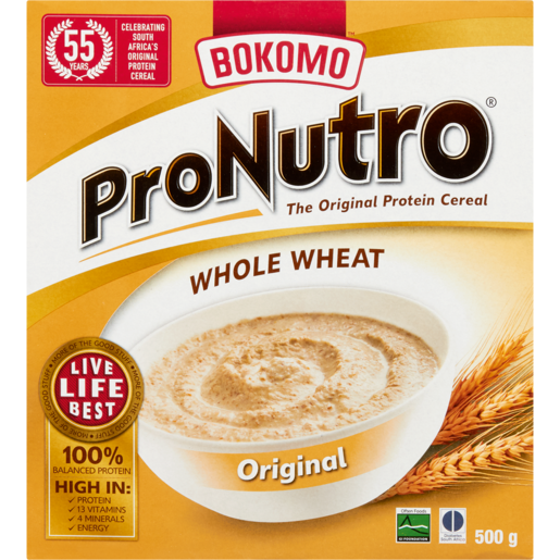 Bokomo ProNutro Original Whole Wheat Cereal 500g