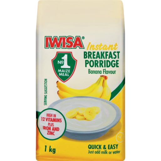 Iwisa Banana Flavoured Instant Porridge 1kg