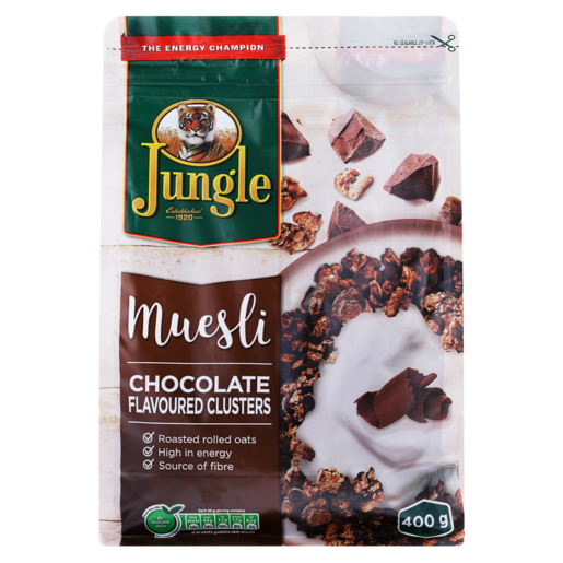 Jungle Chocolate Flavoured Clusters Muesli 400g