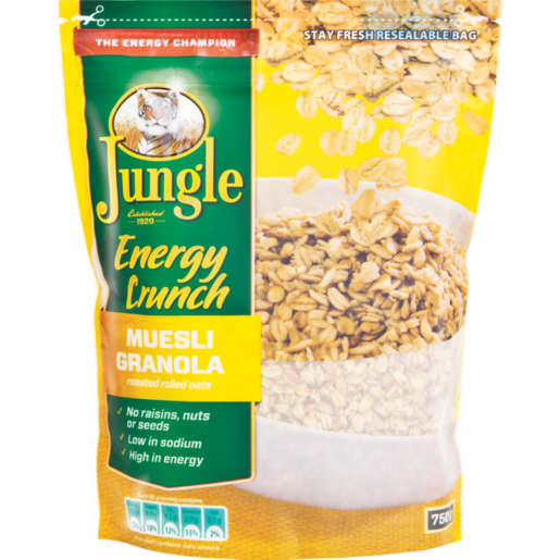 Jungle Energy Crunch Granola Muesli Cereal 750g