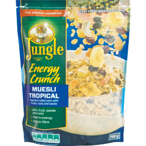 Jungle Energy Crunch Tropical Fruit Muesli Cereal 750g