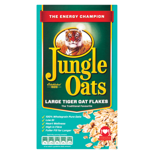 Jungle Oats Large Tiger Oat Flakes Porridge 1kg