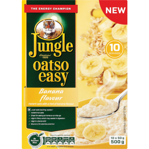 Jungle Oatso Easy Banana Flavoured Instant Oats 500g