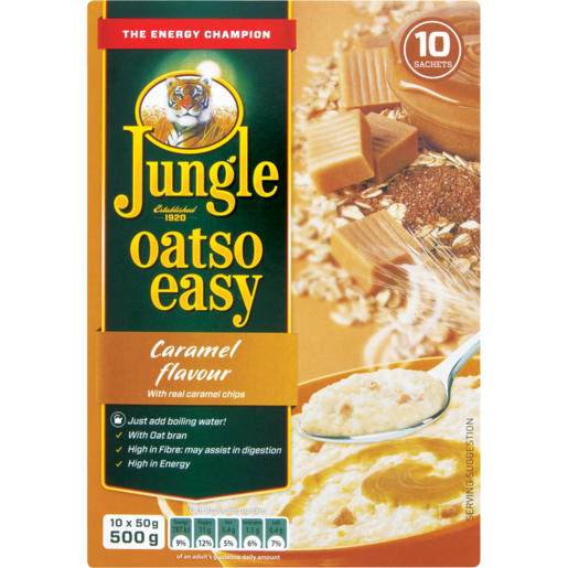 Jungle Oatso Easy Caramel Flavoured Instant Oats 500g